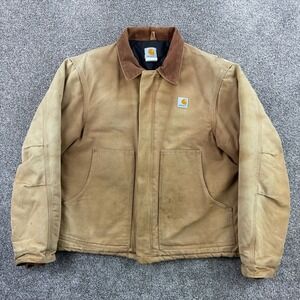 Carhartt J22 BRN Artic Traditional Jacket 42 Regular UCFW Vintage Quilted